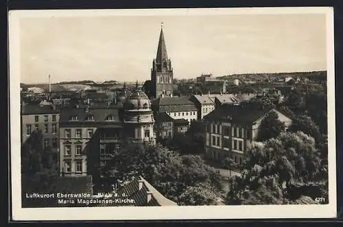 AK Eberswalde, Blick auf die Maria Magdalenen-Kirche