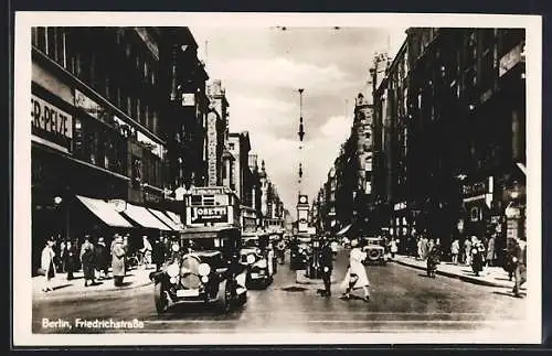 AK Berlin, Blick in die Friedrichstrasse