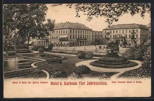 AK Wiesbaden, Hotel und Kurhaus Vier Jahreszeiten