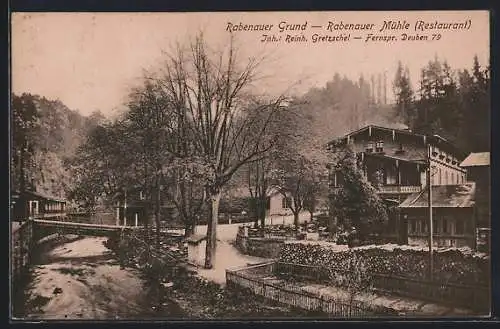 AK Rabenau, Rabenauer Grund, Restaurant Rabenauer Mühle