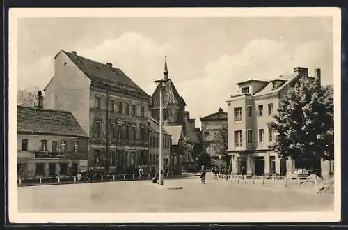 AK Guben, Strassenpartie am Dreieck