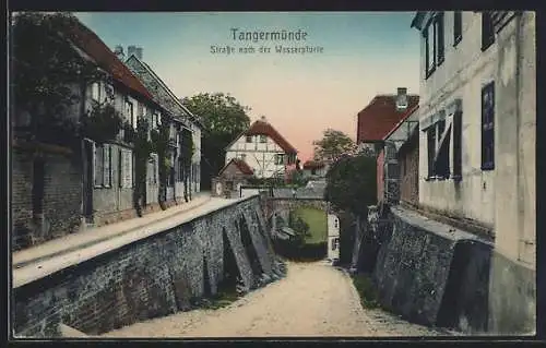 AK Tangermünde, Strasse nach der Wasserpforte