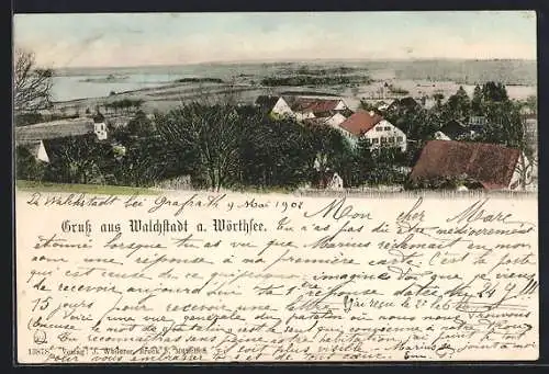 AK Walchstadt a. Wörthsee, Ortsansicht aus der Vogelschau