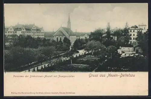 AK Neuen-Dettelsau, Panorama der Diakonissen-Anstalt mit Zweiganstalten