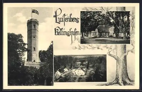 AK Kellinghusen, Gasthaus Luisenberg mit Aussichtsturm, 