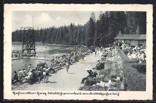 AK Hahnenklee /Harz, Waldschwimmbad am Kuttelbacher Teich