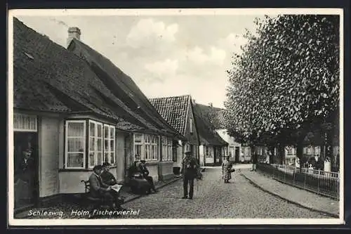 AK Holm / Schleswig, Strassenpartie im Fischerviertel