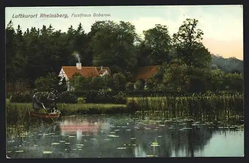 AK Rheinsberg, Forsthaus Boberow am Seeufer