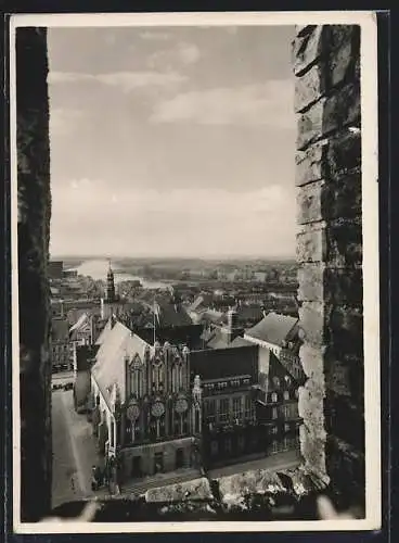 Foto-AK Deutscher Kunstverlag, Nr. 14: Frankfurt /Oder, Blick vom Turm der Marienkirche