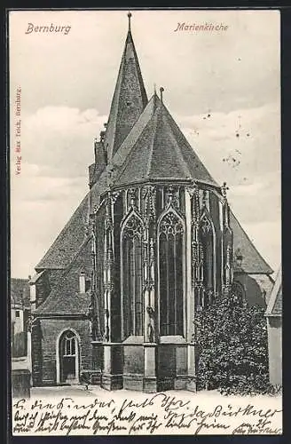 AK Bernburg, Blick auf die Marienkirche