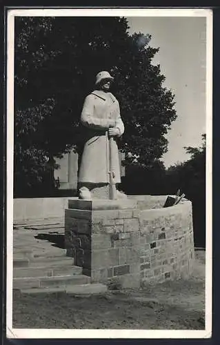 AK Ludwigshafen / Rhein, Kriegerdenkmal mit Soldaten-Statue