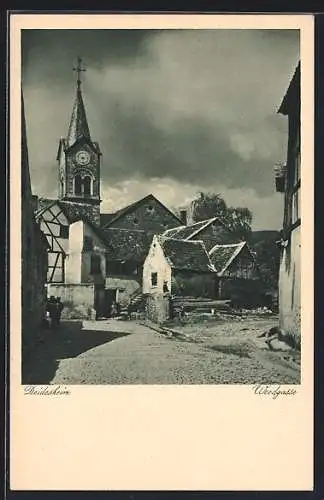 AK Deidesheim /Rheinpfalz, Weedgasse mit Blick zur Kirche