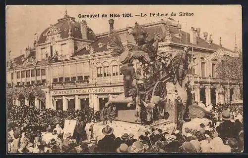 AK Nice, Carnaval 1924, Le Pêcher de Sirène