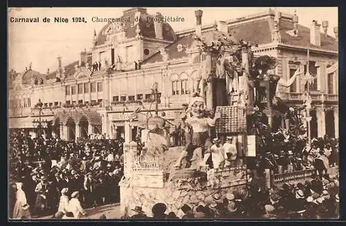 AK Nice, Carnaval 1924, Changement de Propriétaire