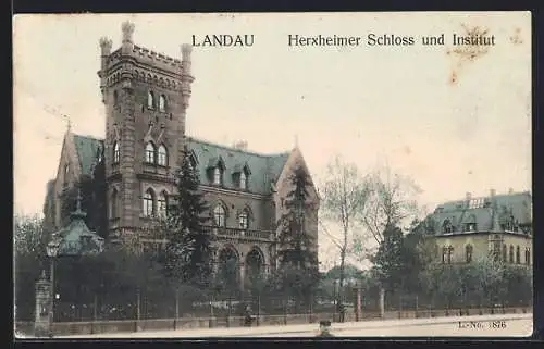 AK Landau / Pfalz, Herxheimer Schloss und Institut