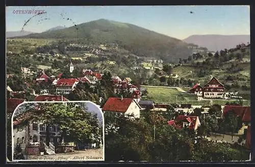 AK Ottenhöfen, Hotel & Pens. Pflug, Teilansicht