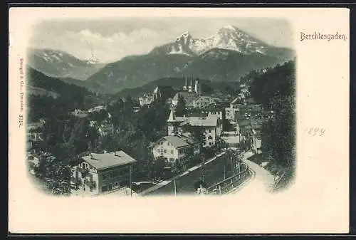 AK Berchtesgaden, Strassenpartie am Ortseingang