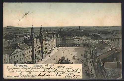 AK Pardubice, Namesti, Denkmal