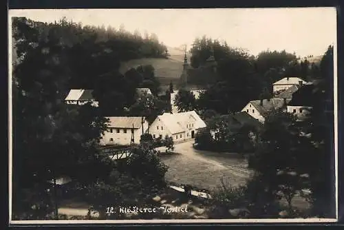 AK Klásterec nad Orlicí, Ortsansicht aus der Vogelschau