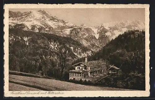 AK Garmisch, Forsthaus Graseck und Wetterstein