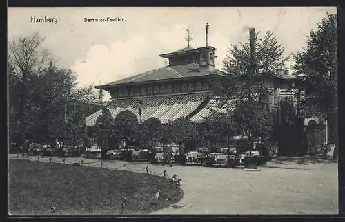 AK Hamburg-Rotherbaum, Cafe Dammtor-Pavillon, Gartenlokal