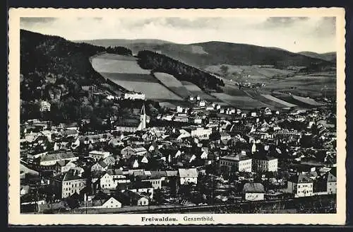 AK Freiwaldau, Gesamtansicht mit Kirche