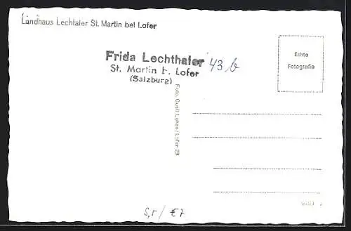 AK St. Martin bei Lofer, Landhaus Lechtaler aus der Vogelschau