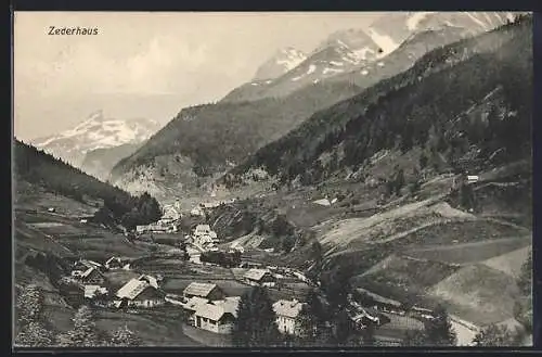 AK Zederhaus, Gesamtansicht im Gebirgstal