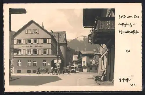 AK Zell am See, Gasthaus Ottilienhof, Post- und Telegraphenamt und Bäckerei