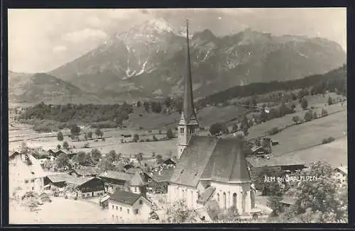 AK Alm, Ortspartie mit Kirche