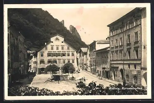 AK Hallein, Brunnen auf dem Kornsteinplatz