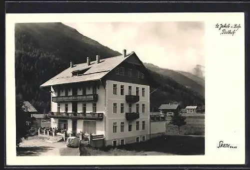 AK St. Jakob i. Defr., Blick auf das Gasthaus Posthof