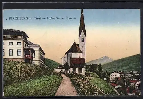 AK Kirchberg in Tirol, Hohe Salve mit Kirche