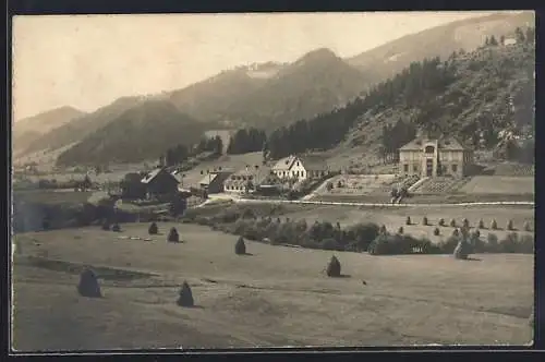 AK Halltal, Volksschule und Blick über die Umgebung