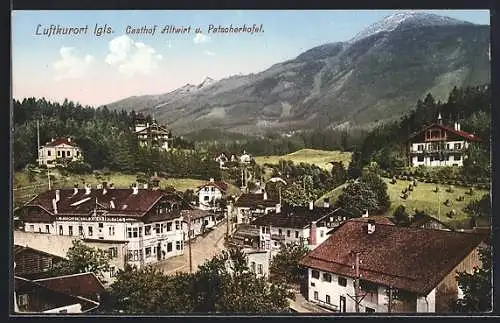 AK Igls, Gasthof Altwirt und Patscherkofel