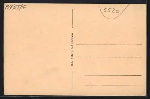 AK Pfeddersheim, Amtsgericht, Schulhaus, Kriegerdenkmal, Alter Turm