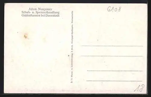 AK Gräfenhausen bei Darmstadt, Strassenpartie, Denkmal, Ortspartie