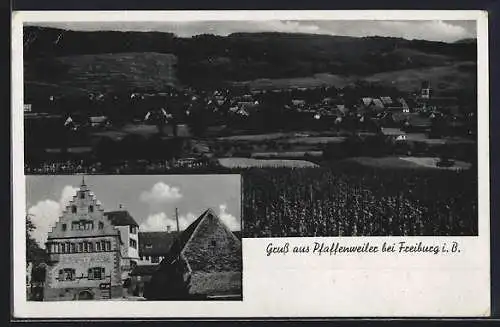 AK Pfaffenweiler / Breisgau, Totalansicht, Gasthaus zur Stube, Bes. Adolf Schuble