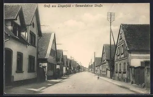 AK Lingenfeld, Gasthaus in der Germersheimer Strasse