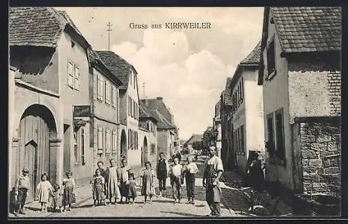 AK Kirrweiler / Pfalz, Gasthof mit Strassenpartie