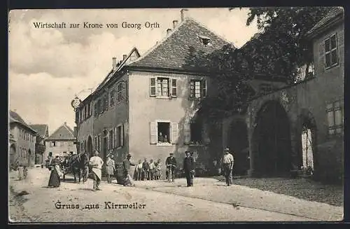 AK Kirrweiler / Pfalz, Gasthaus zur Krone, Bes. Georg Orth