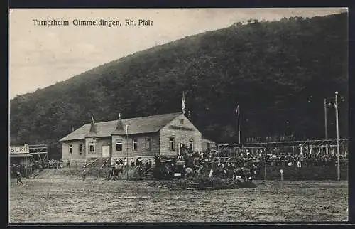 AK Gimmeldingen /Rh. Pfalz, Partie am Turnerheim