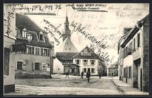 AK Grünstadt / Weinstrasse, Restaurant zur Pfalz in der Vorstadt