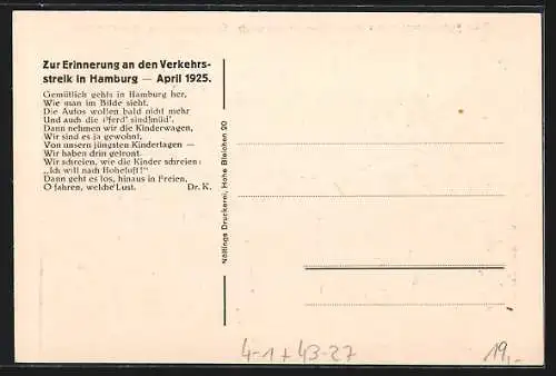 AK Hamburg, Erinnerung an den Verkehrsstreik 1925