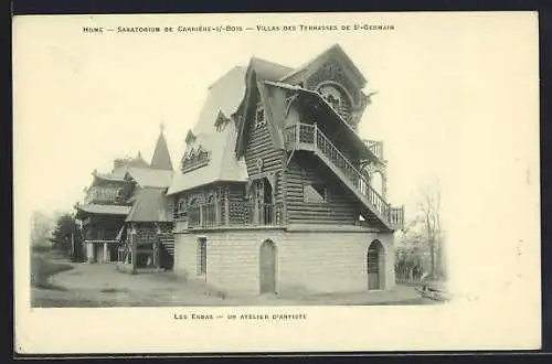 AK Carrières-sous-Bois, Home-Sanatorium, Villas des Terrasses de Saint-Germain, Les Esbas-un Atelier D`Artiste