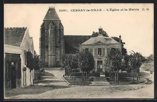 AK Cernay-la-Ville, L`Eglise et la Mairie