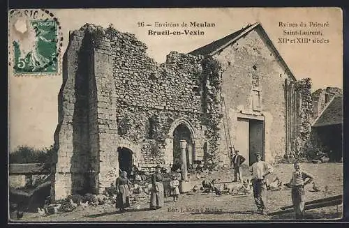 AK Brueil-en-Vexin, Ruines du Prieuré Saint-Laurent