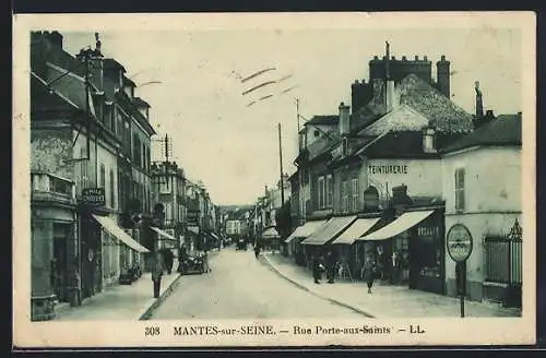 AK Mantes-sur-Seine, Rue Porte-aux-Saints