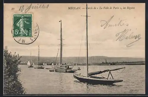 AK Meulan, Cercle de La Voile de Paris, les Règates