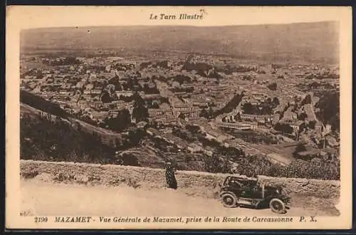 AK Mazamet, Vue gènèrale, prise de la Route de Carcassonne